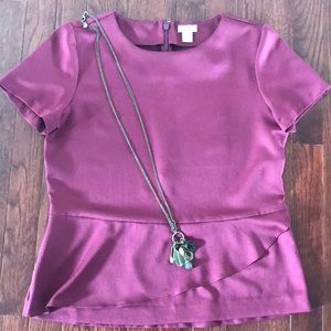 J Crew peplum blouse